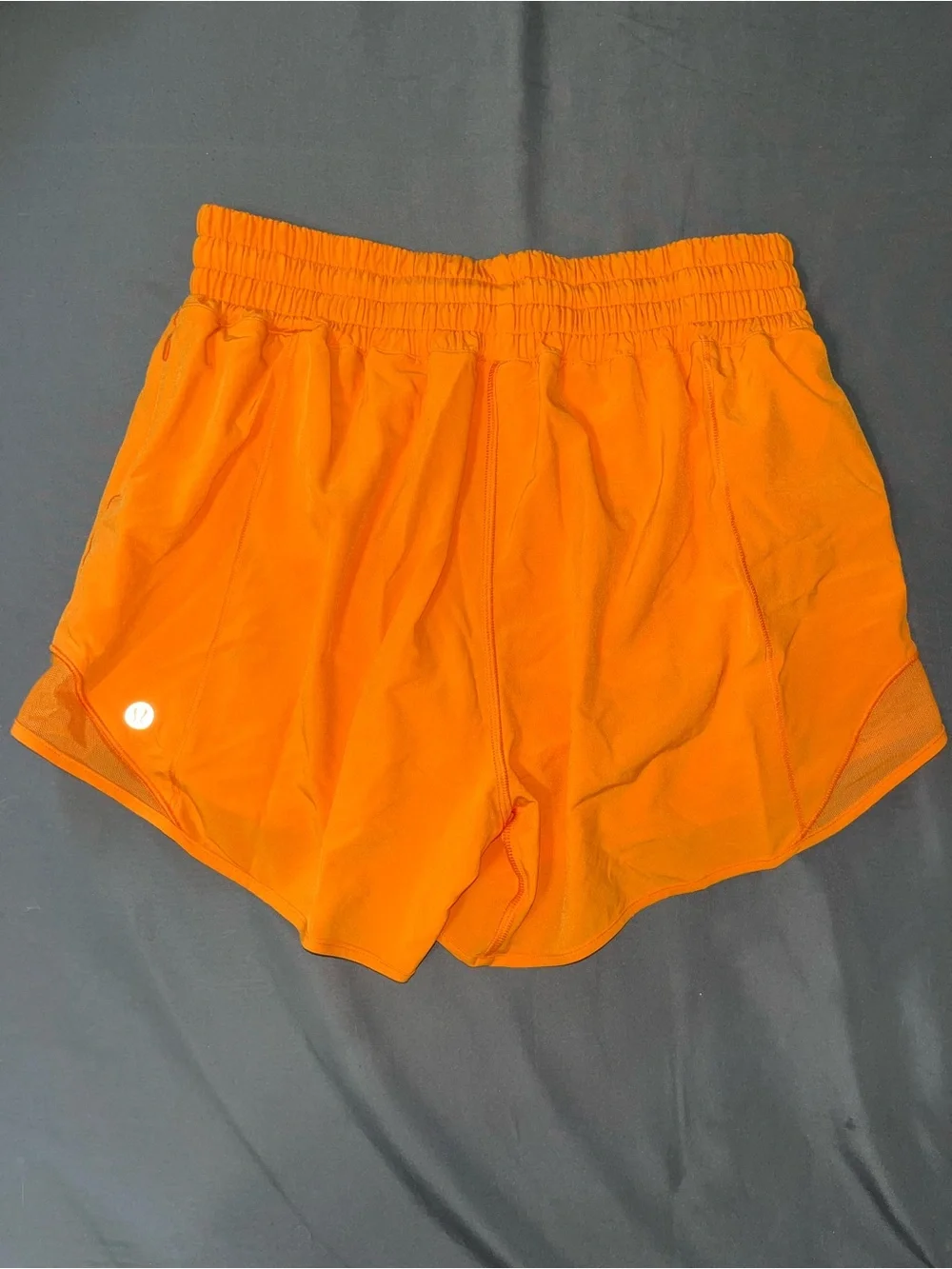 Lululemon lit orange hotty hot shorts